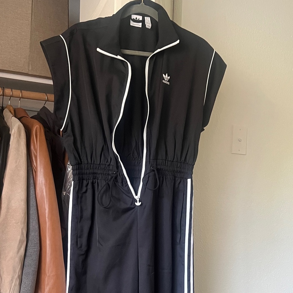 Adidas Women's Black Dress with White Trim